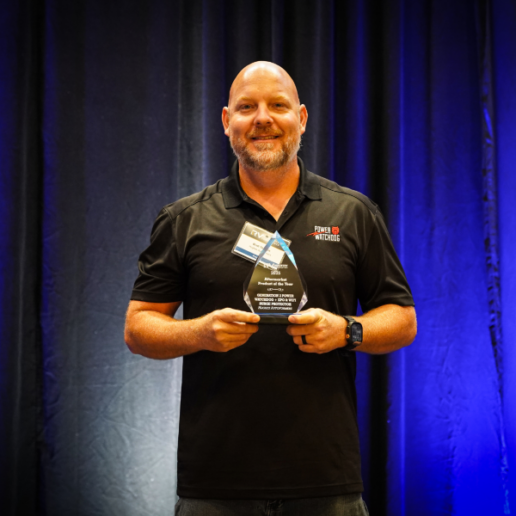 A photo of Power Watchdog receiving the product of the year award at the 2025 Aftermarket Awards.