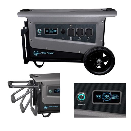 A photo of the Aims Power Portable Solar Generator.