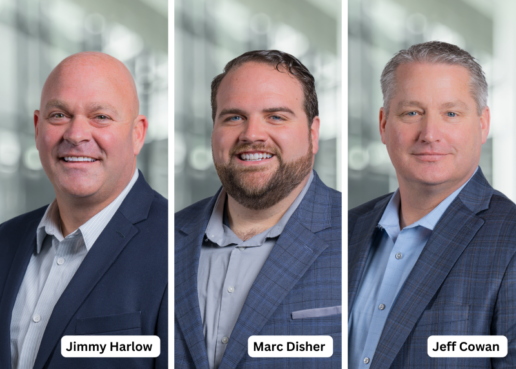 A photo of Airxcel's Jimmy Harlow, Marc Disher and Jeff Cowan.