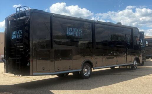A photo of the exterior of the Coachmen Encore motorhome.