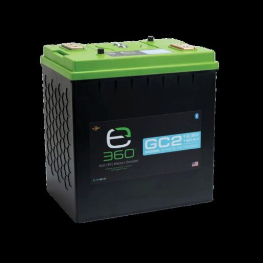 A photo of an Expion360 lithium battery.