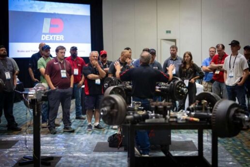 A photo from an education session at the NATDA Trailer Show.