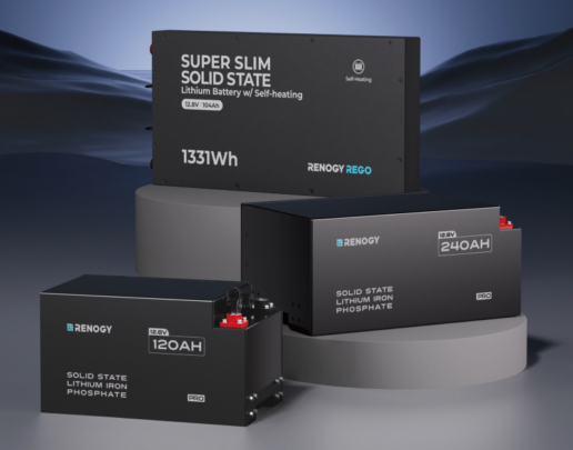 A photo of Renogy's Lithium 2.0 batteries.