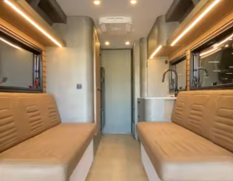 An interior shot of the Coachmen RVEX electric RV.