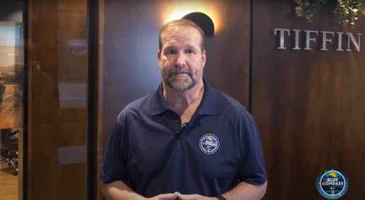 A screenshot from a video about the future of Entegra motorhomes.