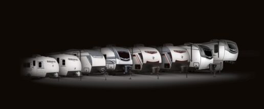 An exterior photo of the RVs in the 2026 Venture RV lineup.