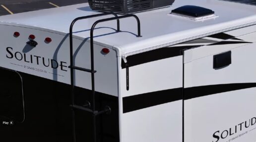 A photo of the Grand Design Solitude with new, seamless roof design.