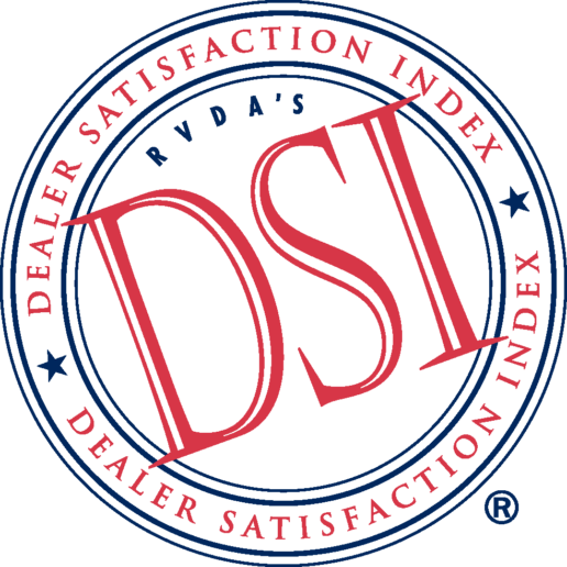 A logo for RVDA's Dealer Satisfaction Index.