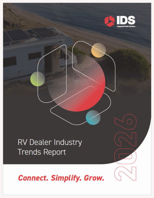 The cover of IDS' RV Dealer Industry Trends Report.