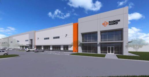 A computer-generated rendering of Lippert's new Ranch Hand production facility in Texas