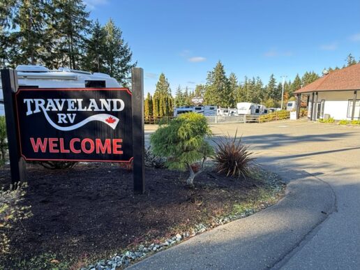 Traveland RV's newest location in Nanoose Bay.