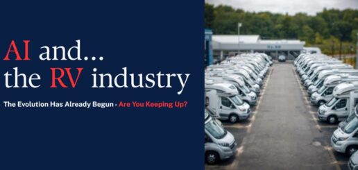 The title slide of Rapidious' presentation on how RV dealers can implement free AI tools.