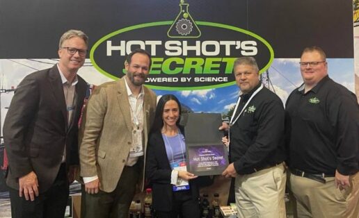 Left to right: Circana President of General Merchandise, Ian Hamilton; Circana Executive Director, Client Development Charles Osborn; Circana Senior Manager II, Client Sales and Insights, Nina Puma; Lubrication Specialties President Brett Tennar; Hot Shot’s Secret Brand Manager Josh Steinmetz.