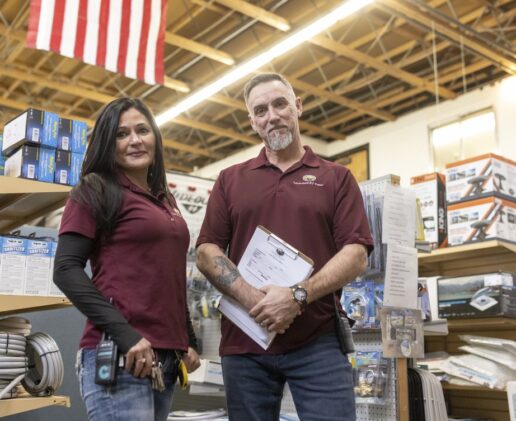 A photo of Leisureland RV Center's John and Carina DeHoff.