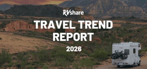 A cover graphic for the 2026 RVshare Travel Trends Report.