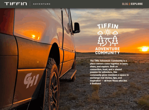 A screenshot from Tiffin's adventure blog.