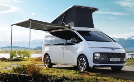 A photo of the exterior of the Hyundai Staria Camper.