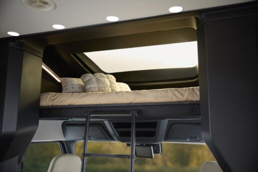 A photo of the cabover sleeping area in the Newmar SuperStar 4040 motorhome.
