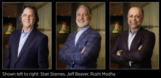 Pictured left to right: Stan Starnes, Jeff Beaver and Rushi Modha.