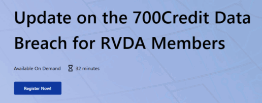 Registration is open for the on demand RVDA/700Credit webinar.