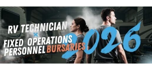 A graphic with the words RV Technicians Fixed Operations Personnel Bursaries.