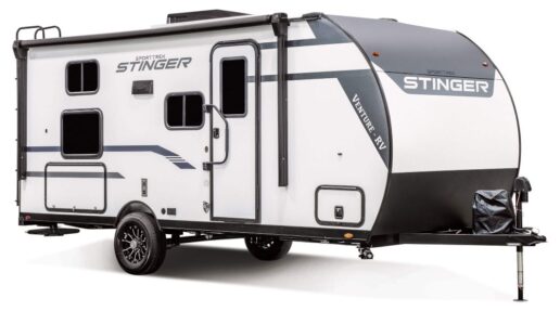 An exterior photo of the Venture RV SportTrek Stinger Lite STS161VUD.