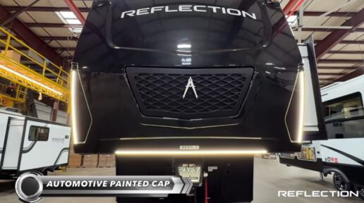 A photo of the front of a 2026 Grand Design Reflection Fifth Wheel.