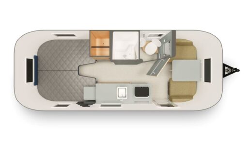 Airstream’s latest trailer, the World Traveler 22RB, is the manufacturer’s lightest towable in its lineup.