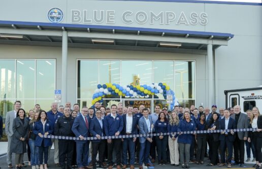 A photo from the grand opening celebration of Blue Compass RV's new flagship store in Fort Myers, Florida, Feb. 5, 2026.