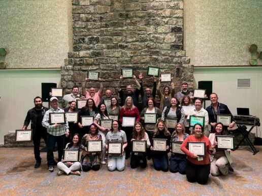 A photo of graduates of the 2025 George O’Leary National School of Outdoor Hospitality.