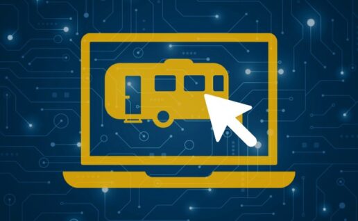 A generic computer generated image of motorhome clip art from RVIA.