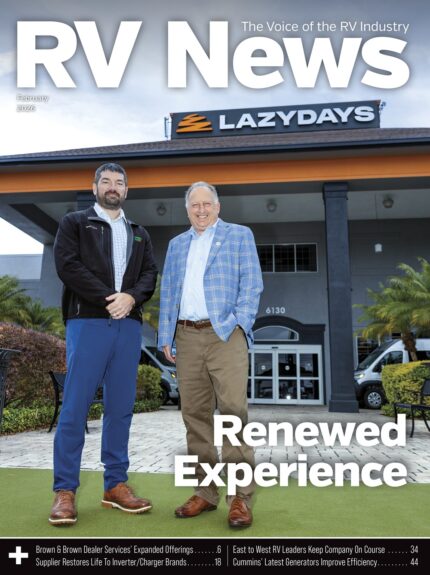 The February 2026 cover of the digital edition of RV News magazine