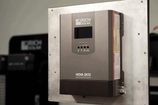 A photo of a Rich Solar Nova 2K12 Inverter.
