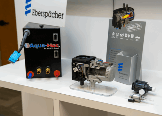 Eberspacher Climate Control Systems North America will feature its burner in Aqua-Hot’s 175 Hydronic Heating System.
