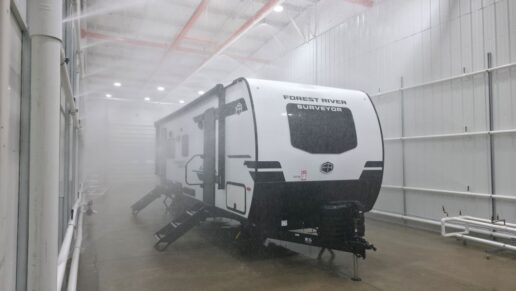 Forest River built a new advanced water management rain bay facility in Goshen, Indiana.