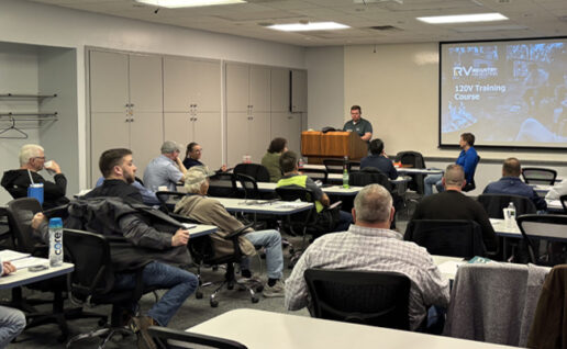 The RVIA Standards Department recently led a training session at Forest River focused on safety code compliance.