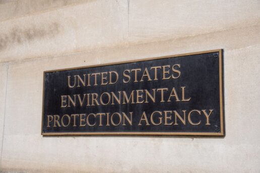 A sign on a building that reads United States Environmental Protection Agency.