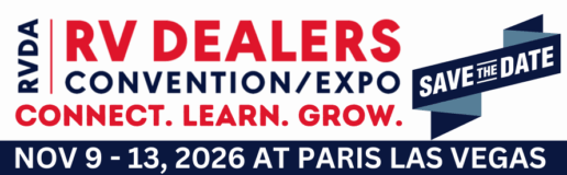 The application process for the 2026 RV Dealers Convention/Expo is now open, and information on becoming an exhibitor, sponsor and/or partner is available.