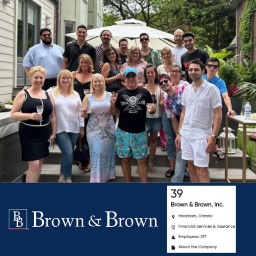 Insurance brokerage firm Brown and Brown has been named to two Great Place to Work lists recognizing the workplace as a 2026 Best Workplace in Canada.