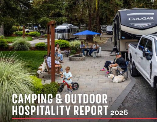 The number of U.S. and Canadian camping households held steady in 2025, while remaining above pre-pandemic benchmarks, according to KOA’s 2025 Camping & Outdoor Hospitality Report.