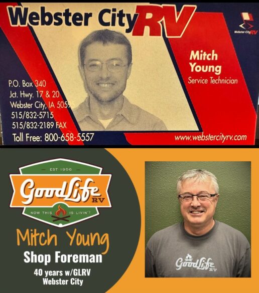 Good Life RV Shop Foreman Mitch Young has been with the dealership since 1986, over 40 years.