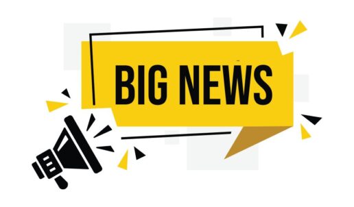 A stock graphic that reads "big news."