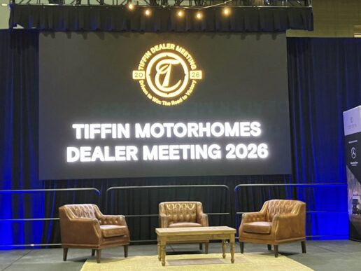 Tiffin Motorhomes’ annual dealer meeting started Thursday night with a preview of 2027 models and a networking event at Top Golf.
