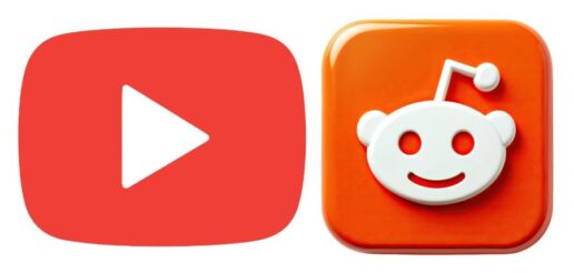 The logos of YouTube and Reddit.